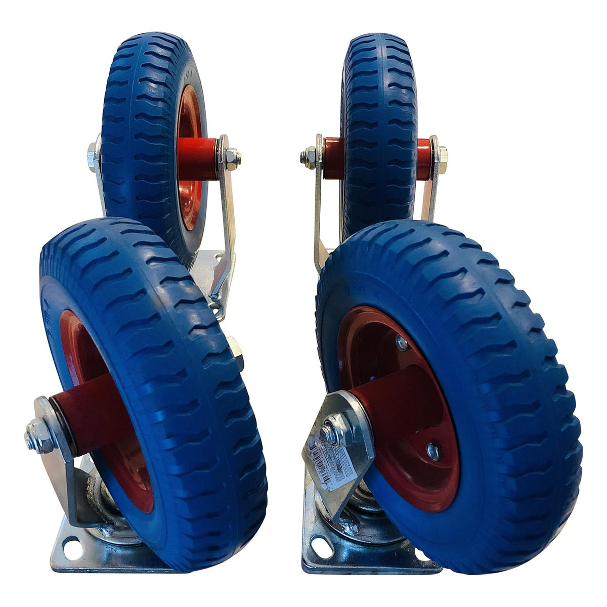 4 Pack 8” Flat Free Casters P28189