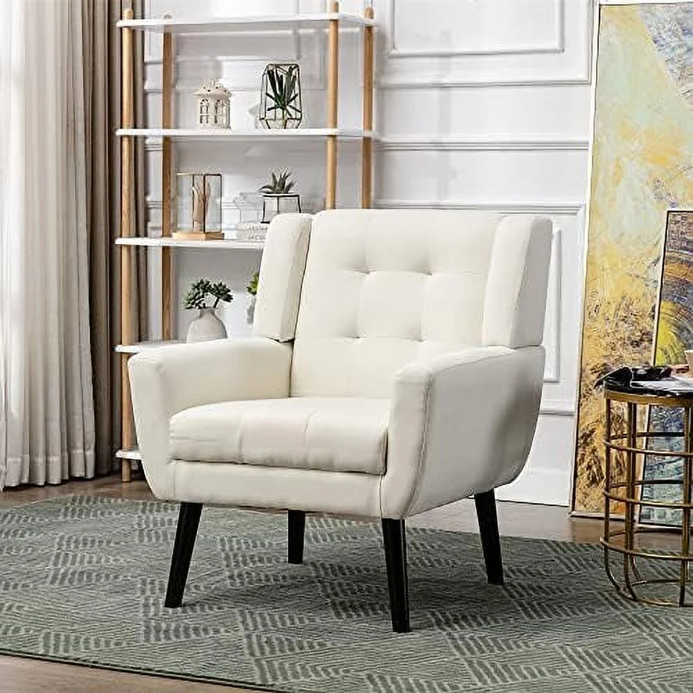 Yellow Upholstered Fabric Accent Chair with Arms E9546