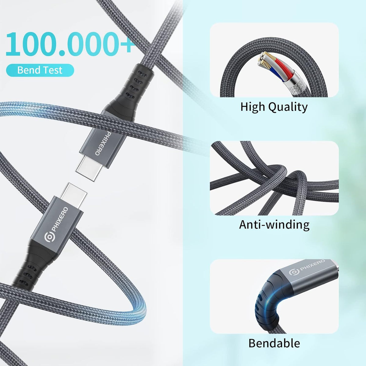 Thunderbolt 4 Full-Featured Cable, 2 Meter (6.6 ft), 40Gbps, 100W, 8K@60Hz, Pack of 2 O275