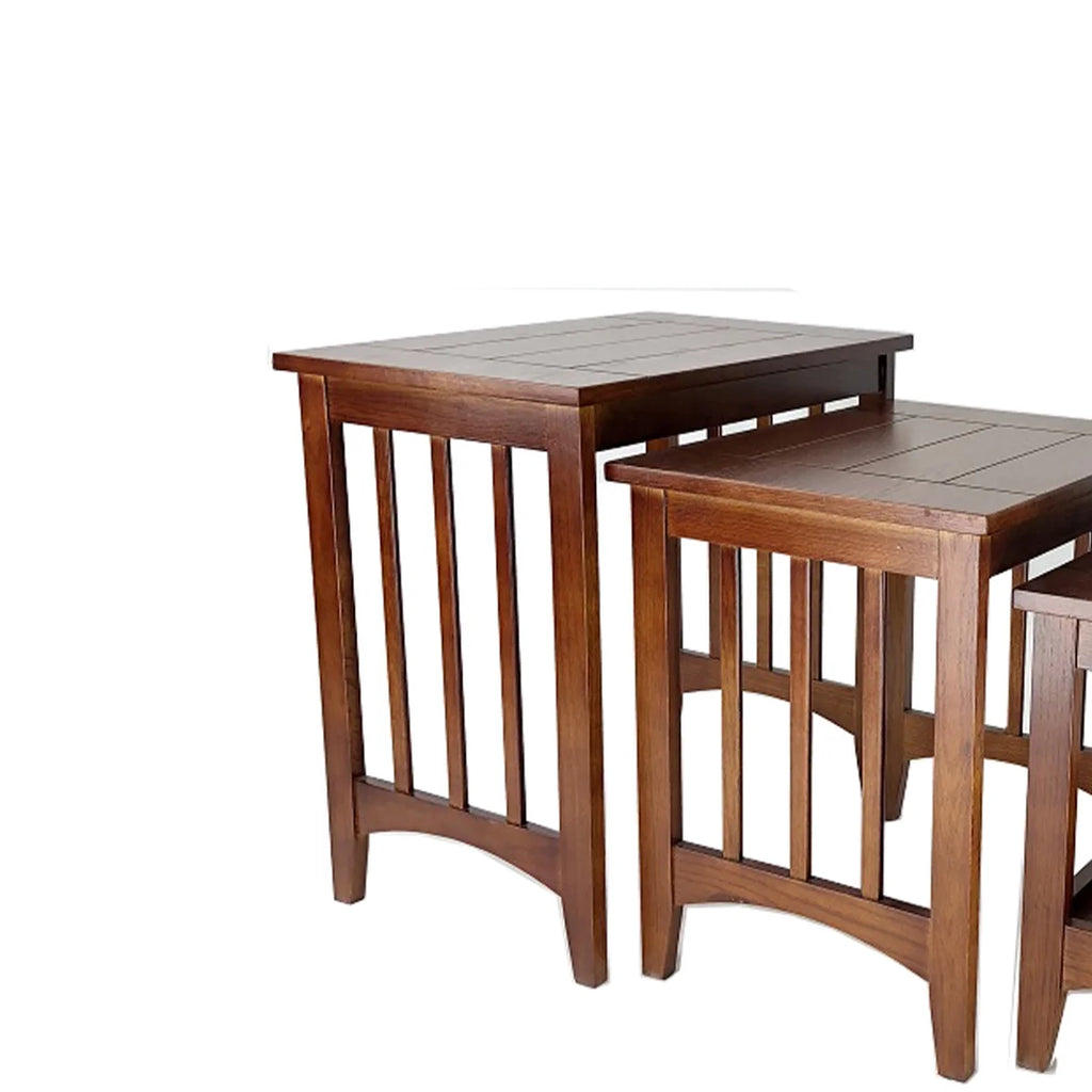 Oak Brown 3 Piece Nesting Table T3962