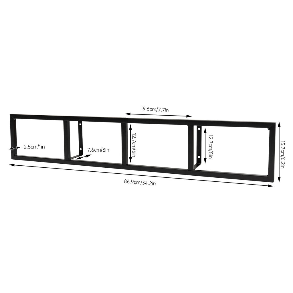 Metal Floating Shelf CD DVD Organizer Black R946417