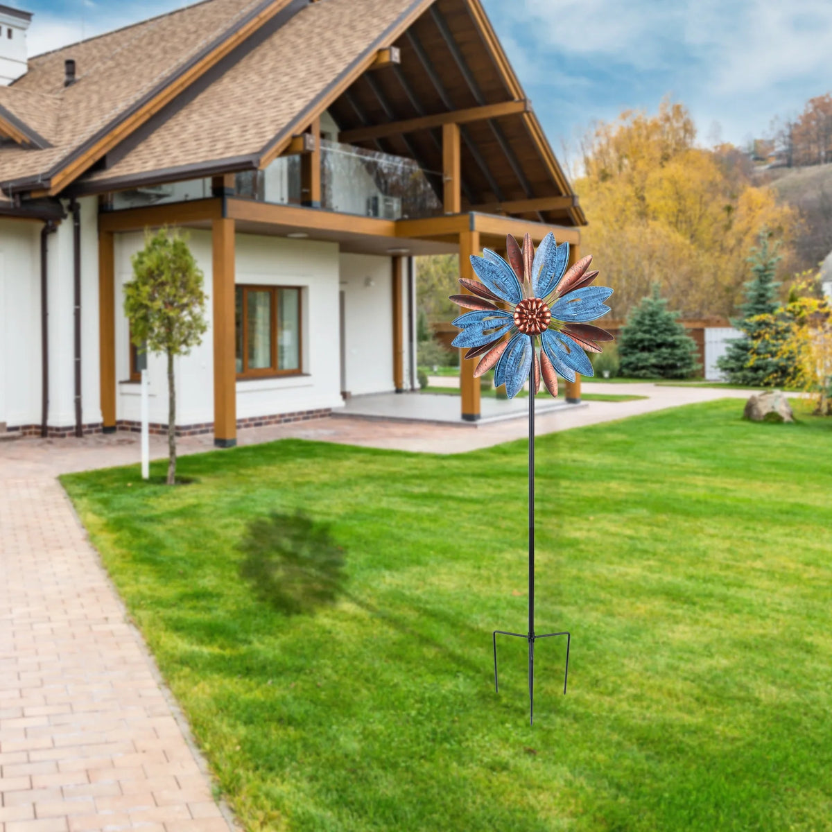 Metal Wind Spinner for Patio Lawn Garden Yard Art Decor Y200156