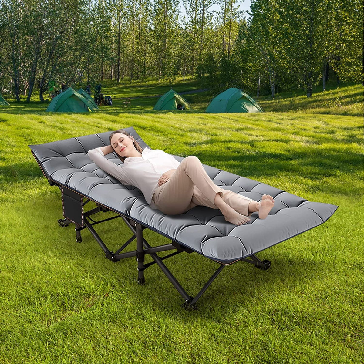Folding Cot with 3.3 Inch Mattress and Carry Bag S939994