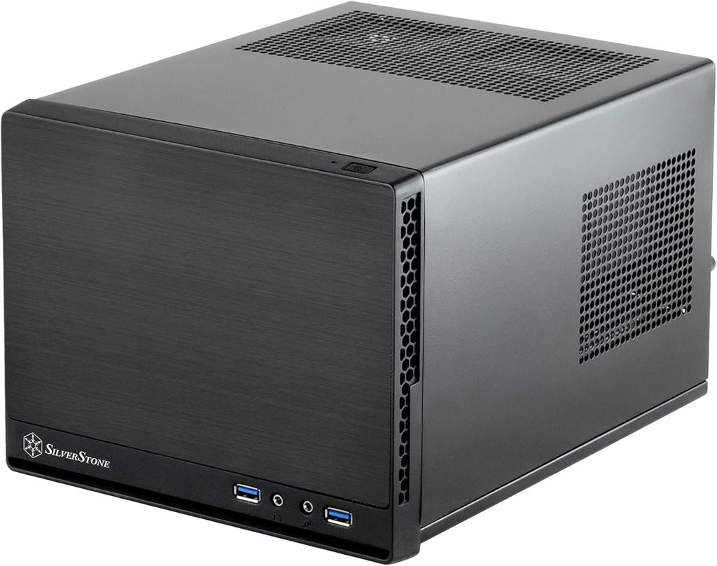 White & Black Mini-ITX Computer Case with Mesh Front Panel T929895