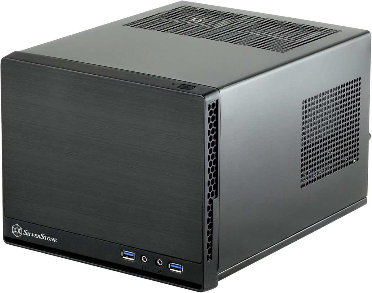 White & Black Mini-ITX Computer Case with Mesh Front Panel T929895