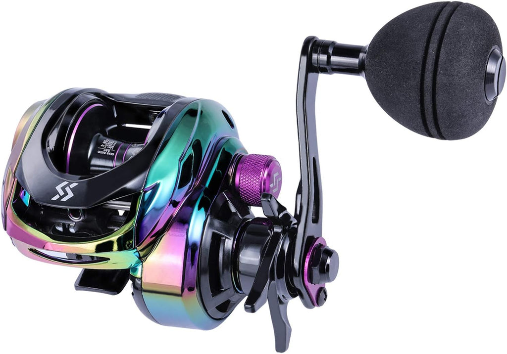 Colorful Baitcasting Reel with 9+1 Ball Bearings, Gear Ratio 8.0:1 O4226