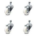 Swivel Caster Set of 4 with 3x22 Wheels and 10mm Stem E2295