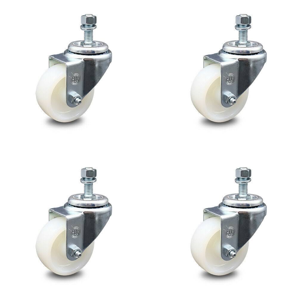 Swivel Caster Set of 4 with 3x22 Wheels and 10mm Stem E2295