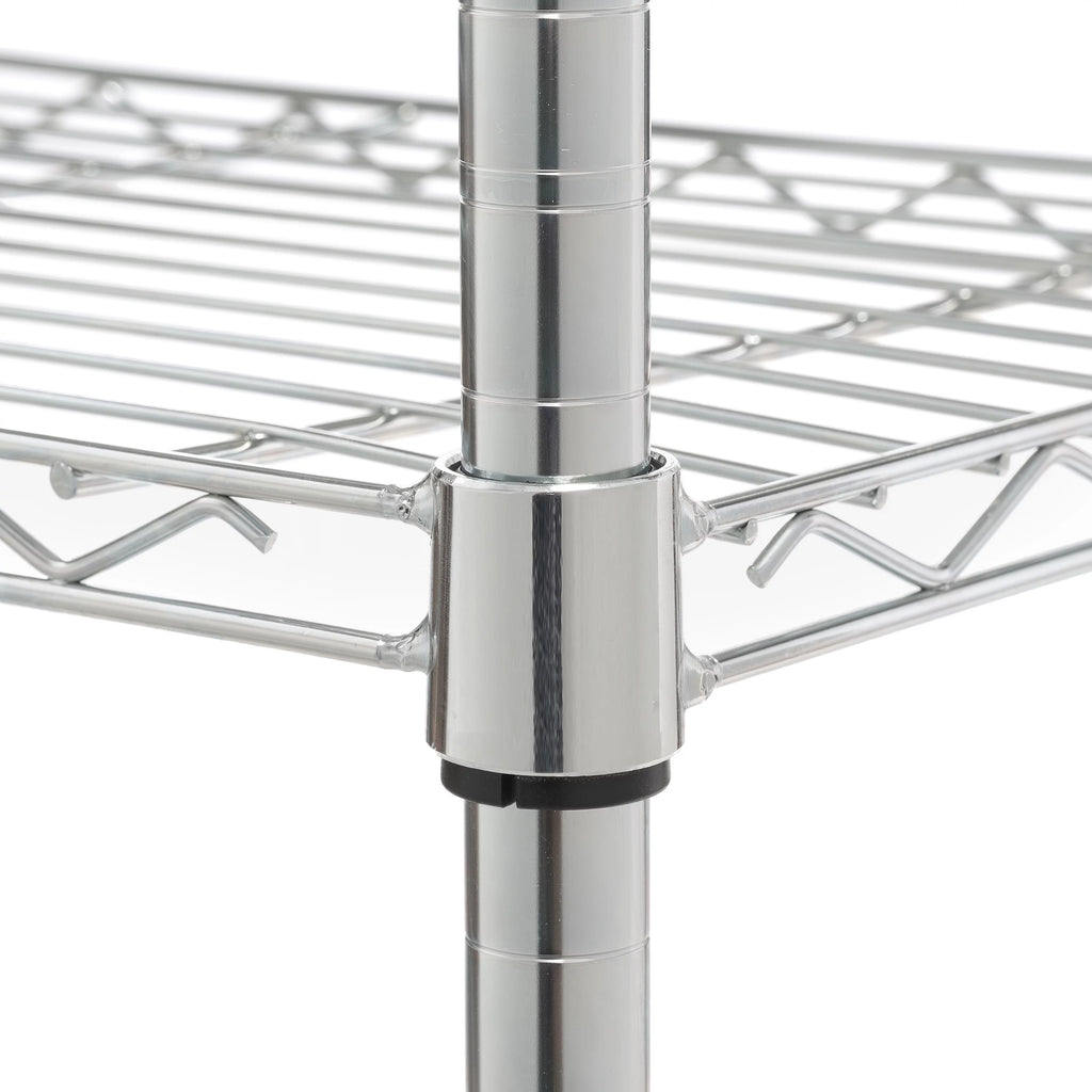 Steel 6-Tier Storage Shelf Unit 2100lb Capacity Chrome U2543