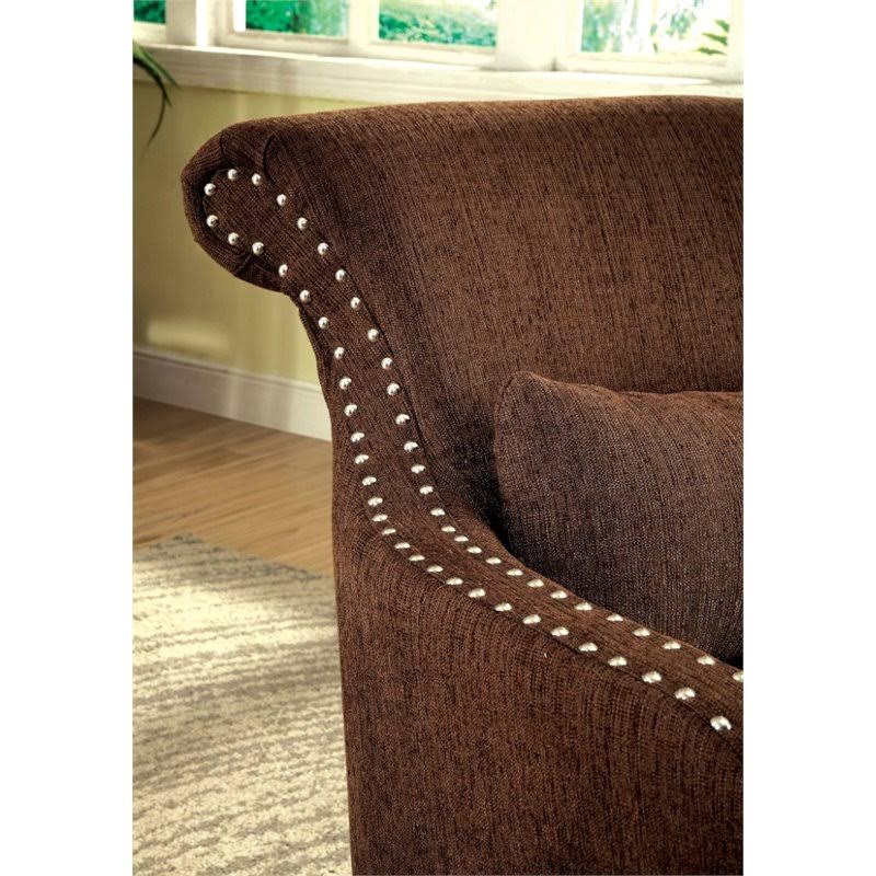 Brown Upholstered Accent Chair I329
