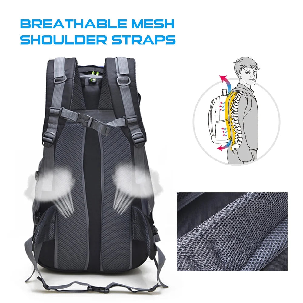 50L Water-resistant Hiking Backpack Daypack H808