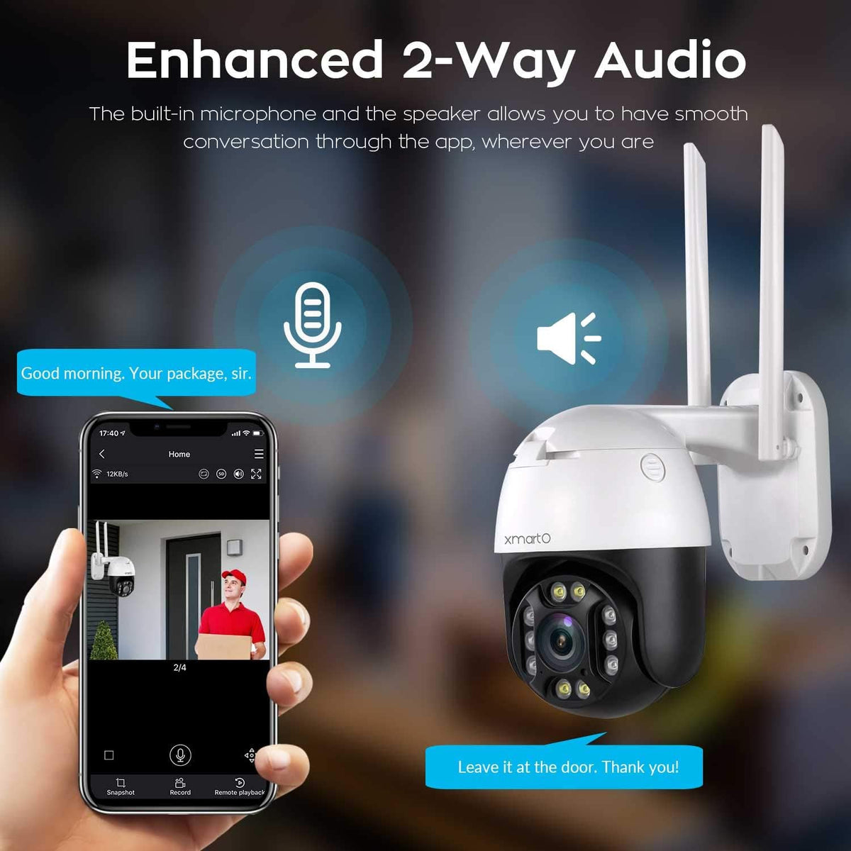 2K Auto-Track Rotation Wireless Security Camera G922669
