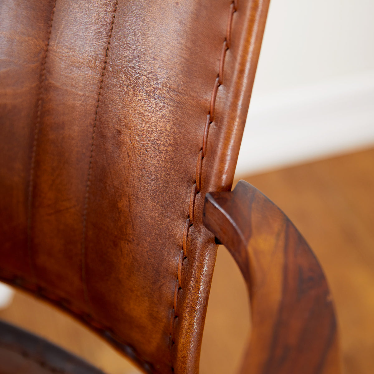 Brown Leather Accent Chair A2211