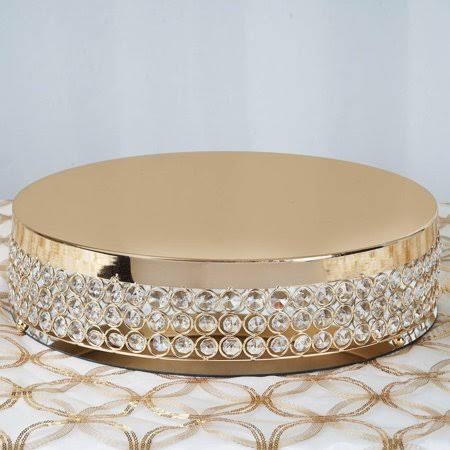 Gold Metal Cake Stand 15.5 inch O9470