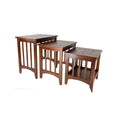 Oak Brown 3 Piece Nesting Table T3962