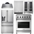 30 Gas Range, Range Hood, Refrigerator, Dishwasher, Wine Cooler P496