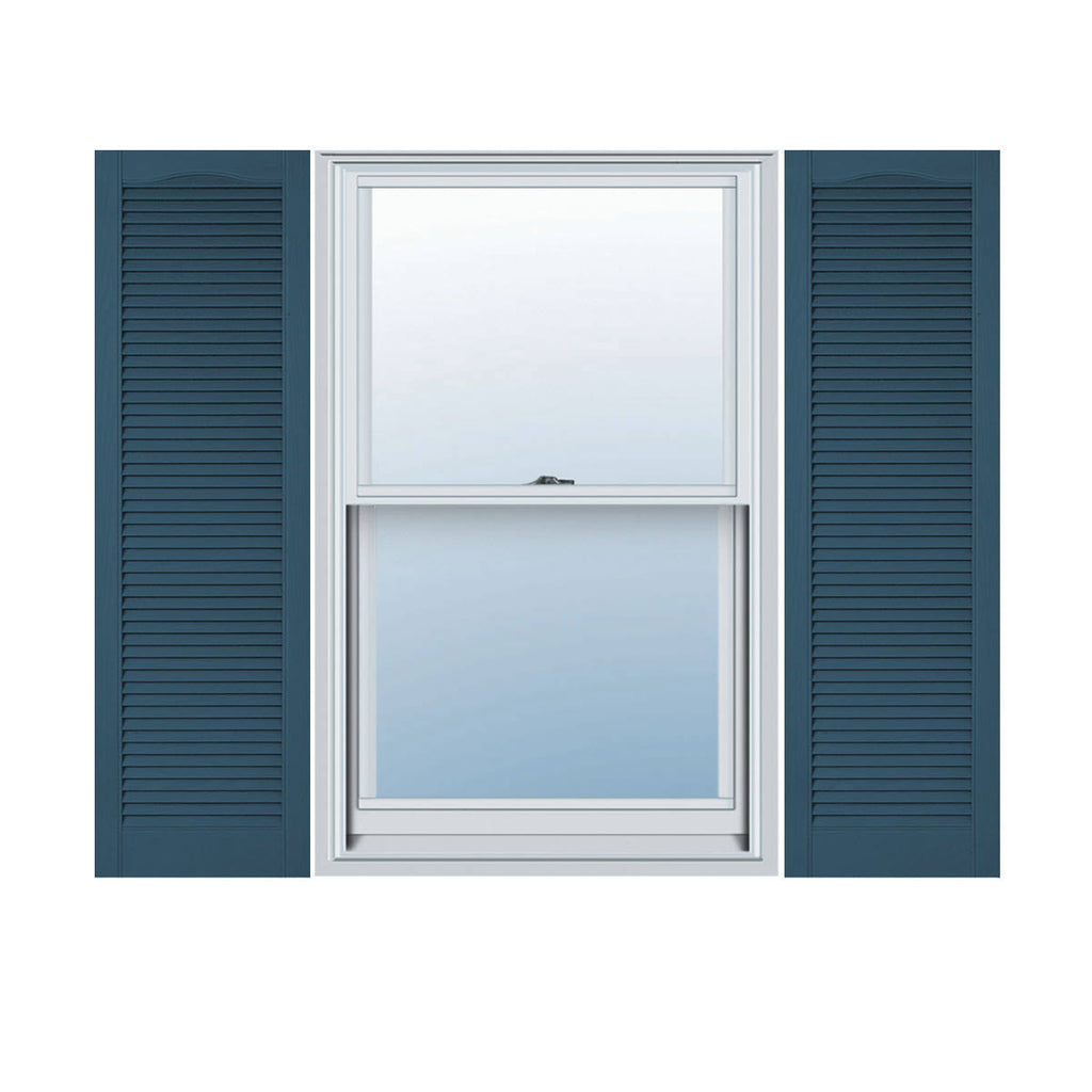 Vinyl Cathedral Top Open Louver Shutters Y73982
