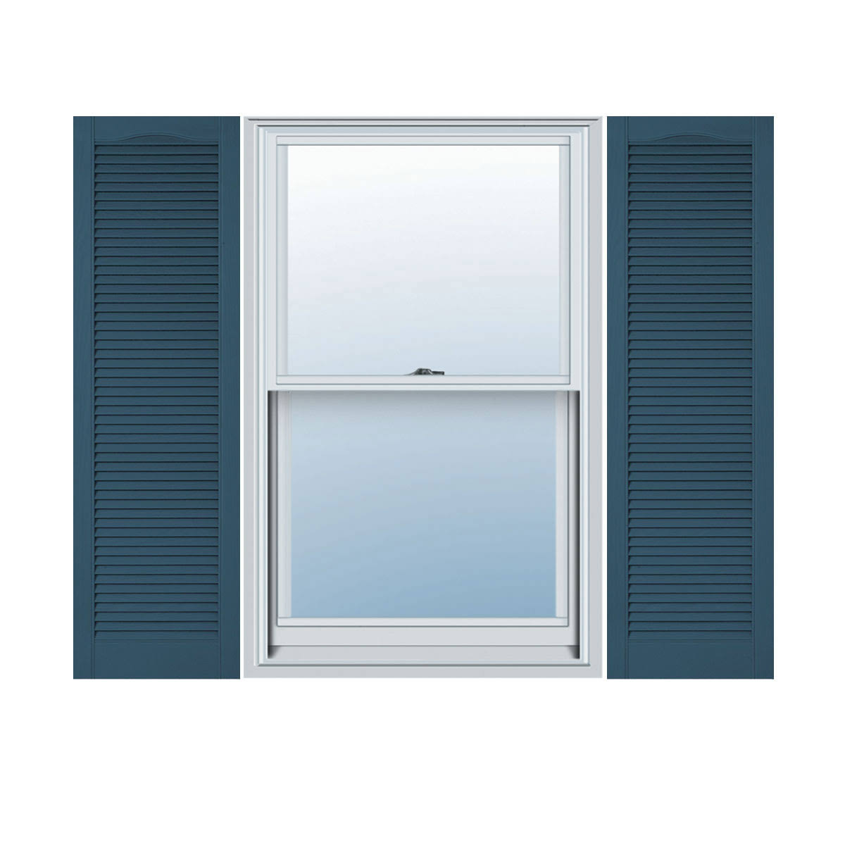 Vinyl Cathedral Top Open Louver Shutters Y73982
