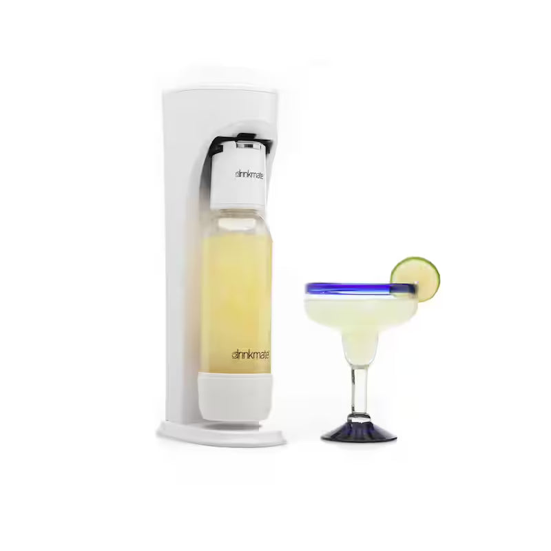 White Sparkling Water and Soda Maker Machine with CO2 Cartridge and Bottle D26654