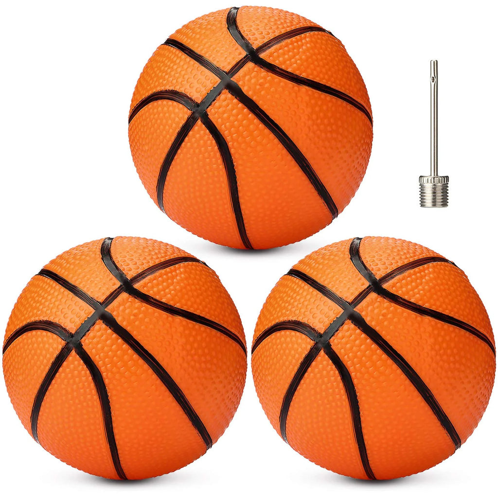3 Packs 4.7 Inch Mini Inflatable Plastic Basketballs Toy V277513