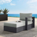 Gray Powder-Coated Aluminum Outdoor Chaise Lounge Z24937