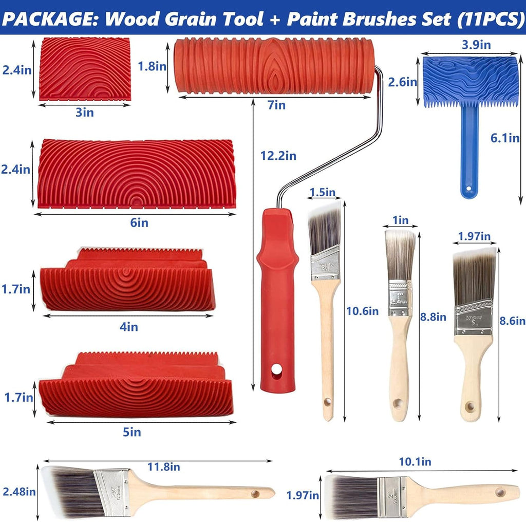 11pcs Wood Grain Tool Set C501