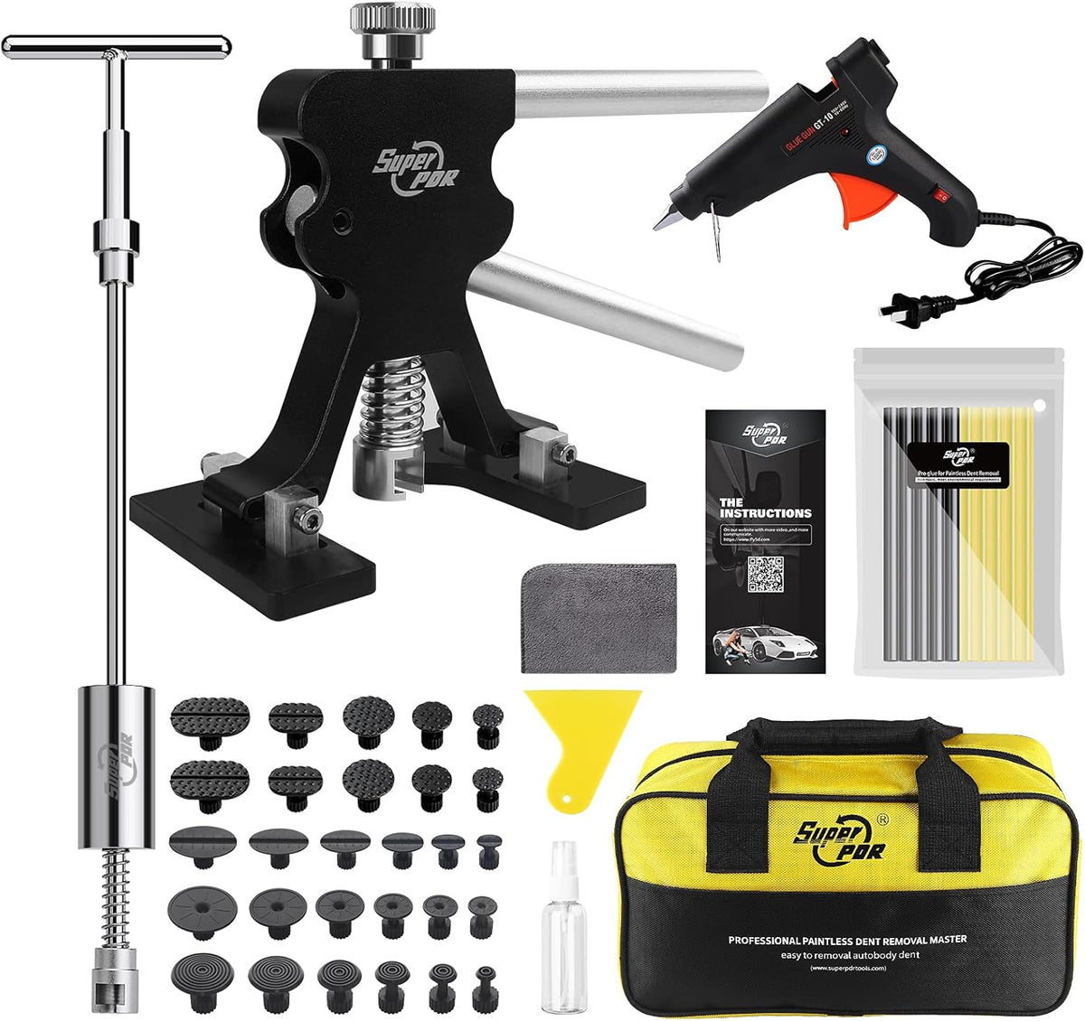 Auto Dent Puller Kit with 2 in 1 Slide Hammer T8660