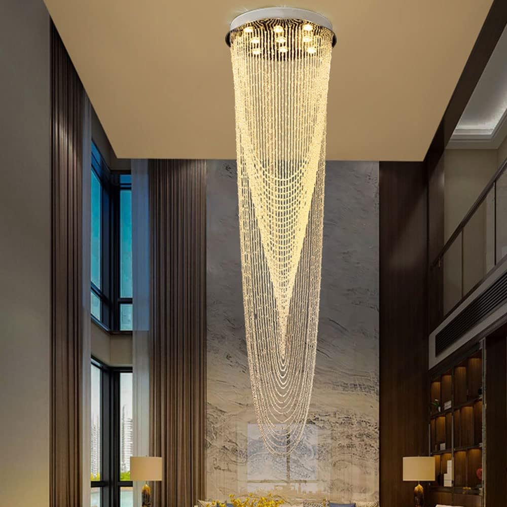H91'' High Ceiling Modern Crystal Chandelier C539321