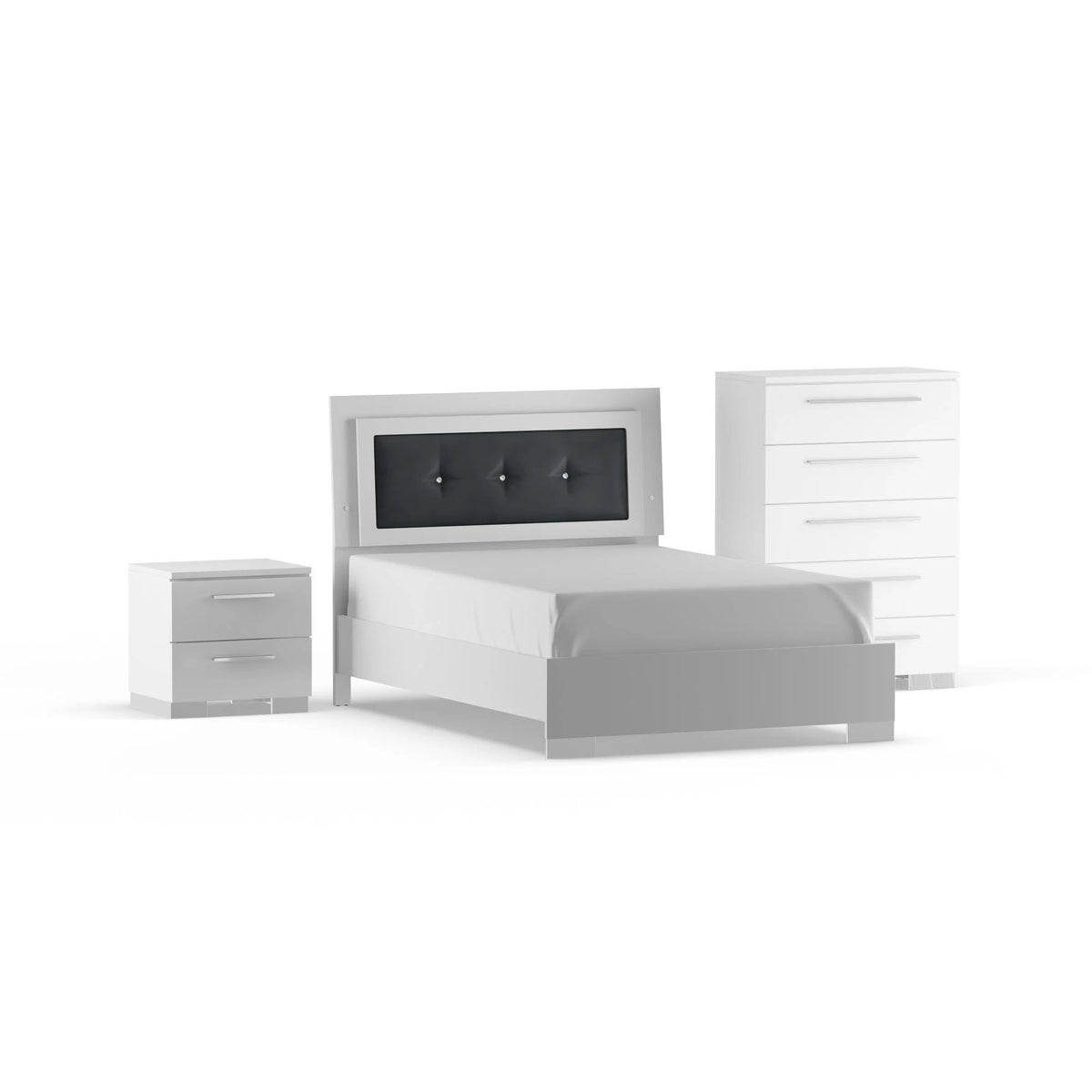 White 3-Piece Full Size Bedroom Set K12777