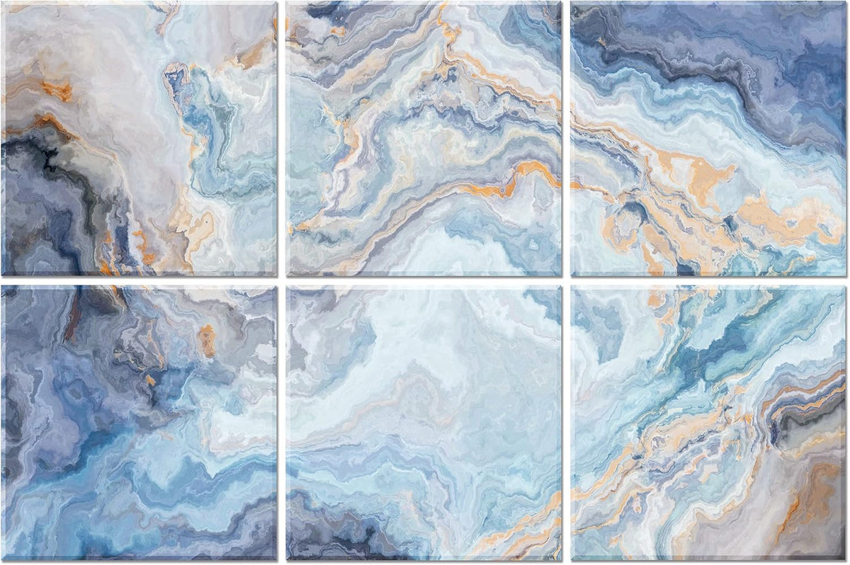 6 Pack Acoustic Wall Panels, 72"x48" inch, Flowing Colors J8310