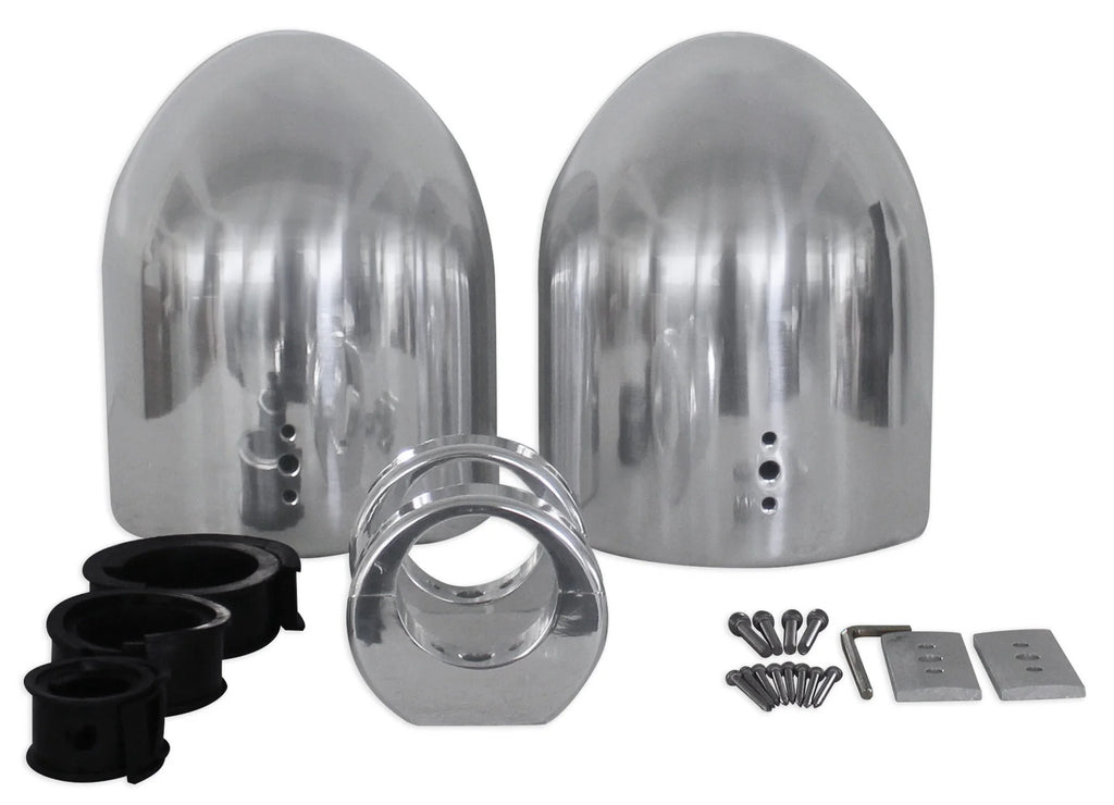 8” Polished Silver Aluminum Wakeboard Tower Speaker Enclosures R17526