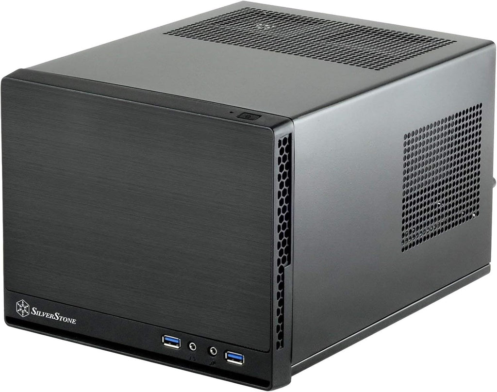 White & Black Mini-ITX Computer Case with Mesh Front Panel T929895