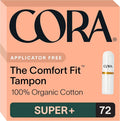 100% Organic Cotton Unscented Non-Applicator Tampons 72 Count H630640
