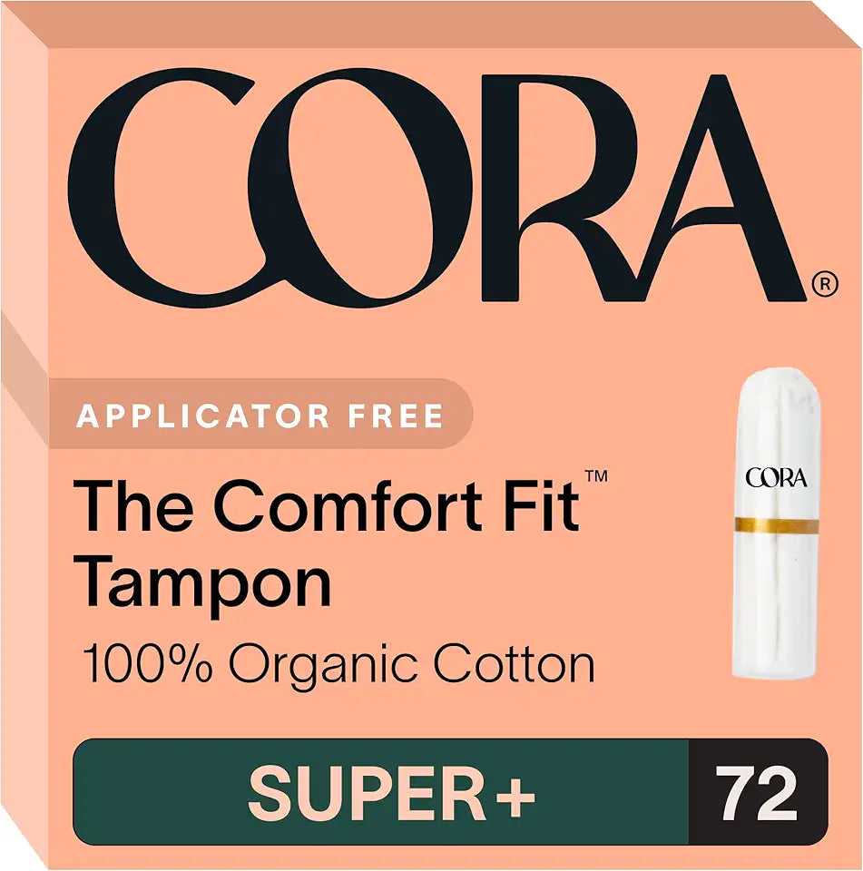100% Organic Cotton Unscented Non-Applicator Tampons 72 Count H630640