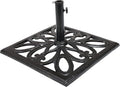22-Inch Square Cast Iron Umbrella Base Black C663907