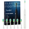 Sonic Electric Toothbrush with 6 Brush Heads, 5 Modes, Black U235