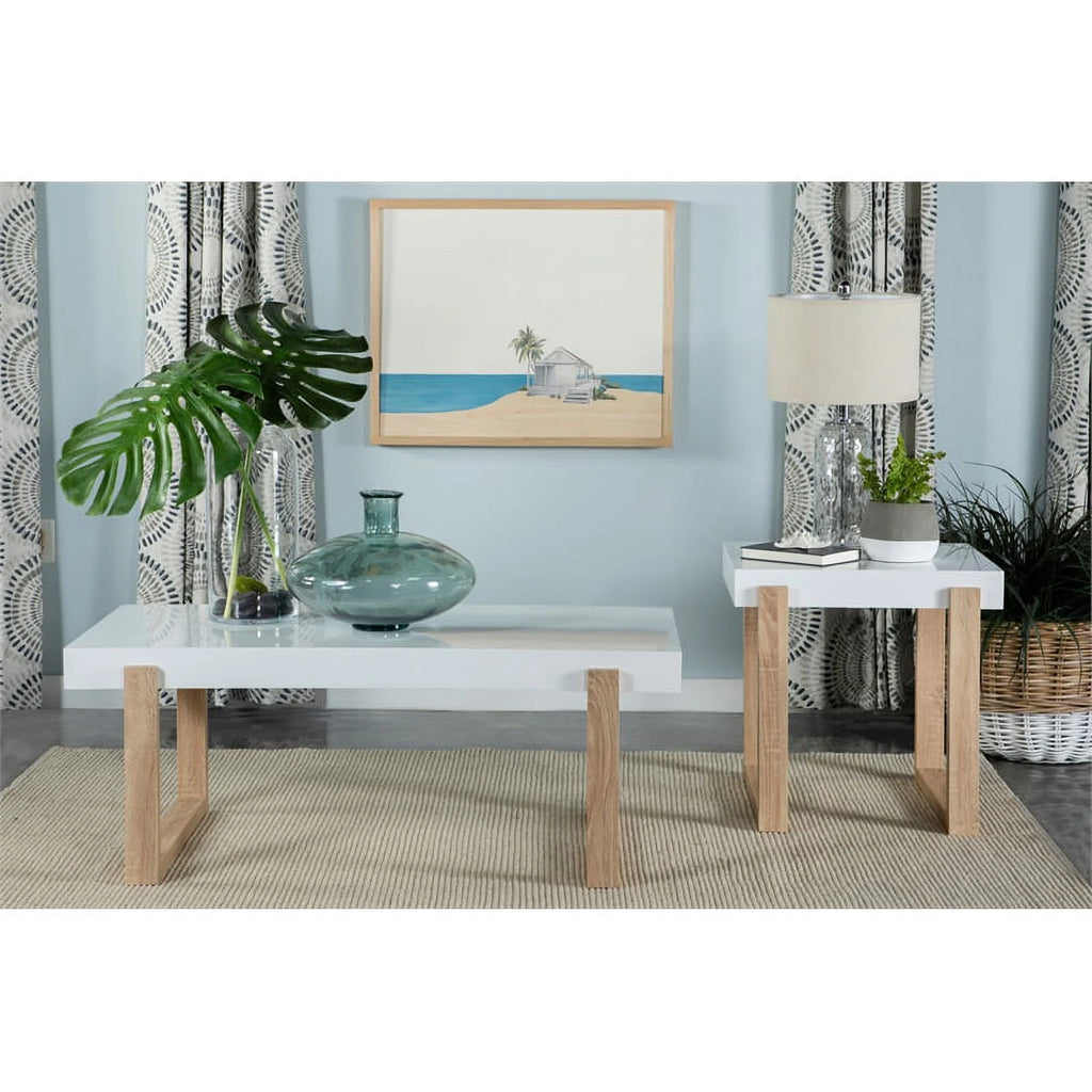 White High Gloss Rectangular Coffee Table R744724