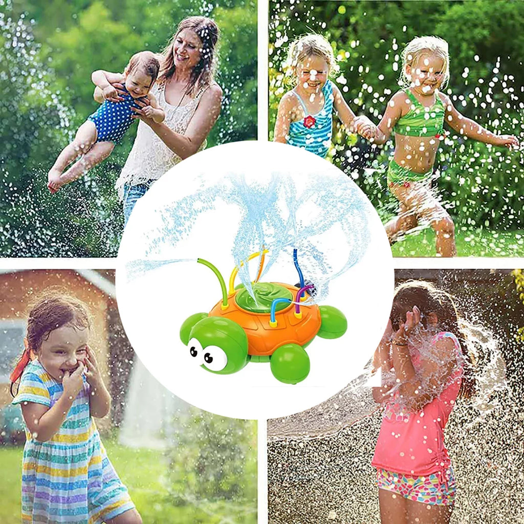 Sprinkler Toy for Kids Water Splash Play Spinning Spray Turtle Outdoor Toy R683