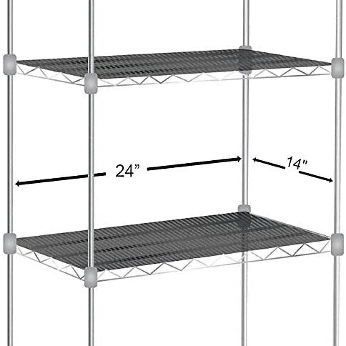 Set of 3 Graphite Shelf Liners O477