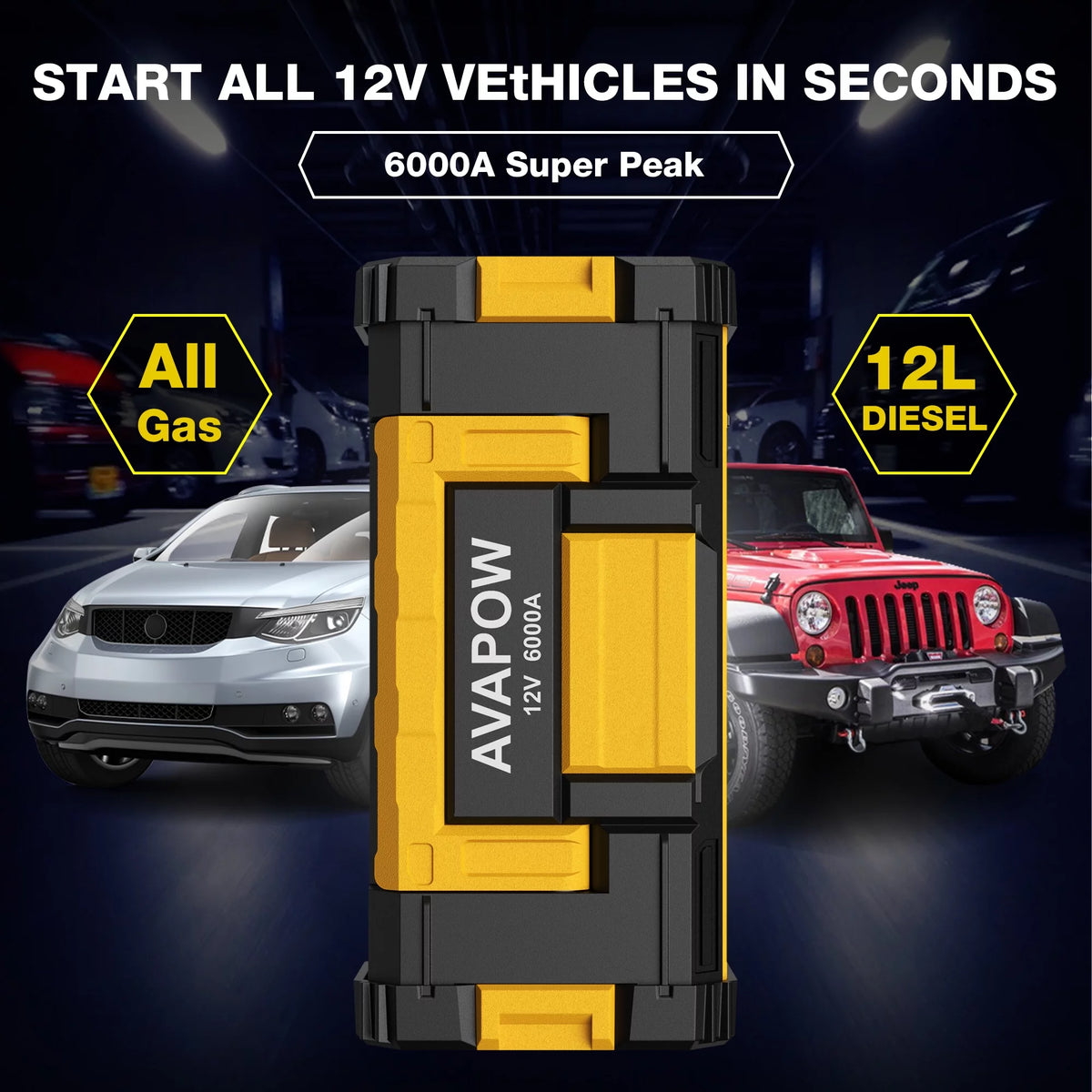 6000A Car Battery Jump Starter H530283