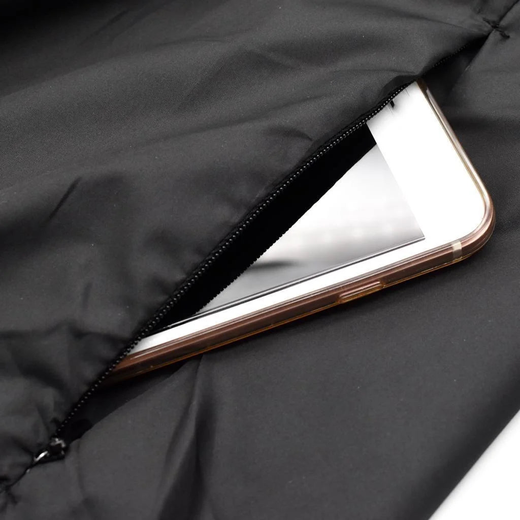 Black XXL Windproof Long-Sleeve Riding Jacket O810600