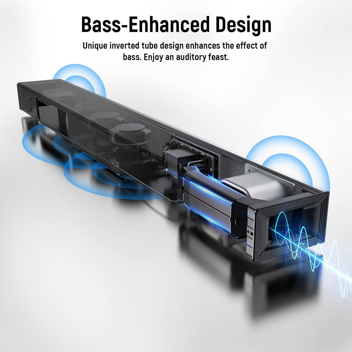 Black 2.1CH Sound Bar with Dual Subwoofers Z582912