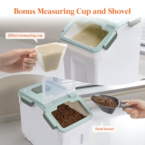 Dog Food Storage Container with Lid and Wheels F248