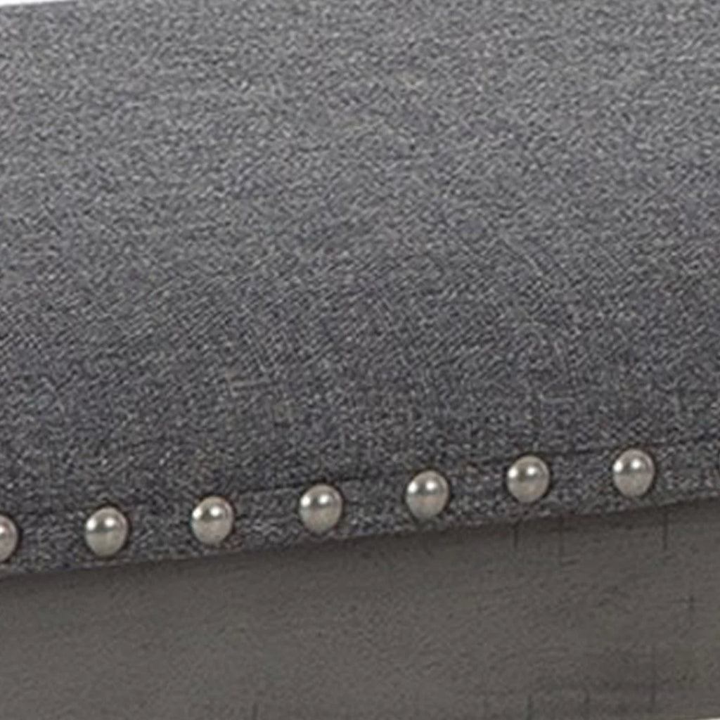 Antique Gray Wood Bench Q38806