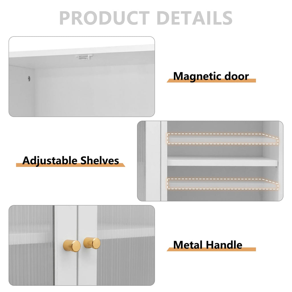 White Kitchen Storage Cabinet J6708