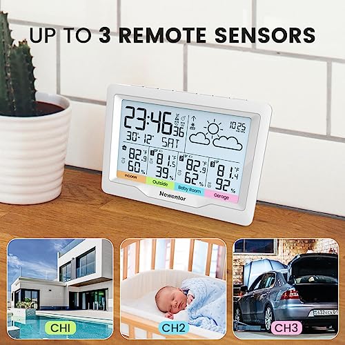 Black Wireless Weather Station with Atomic Clock C74956
