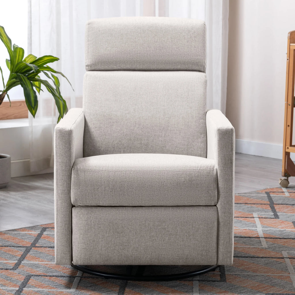Tan Upholstered Swivel Recliner Chair M93107