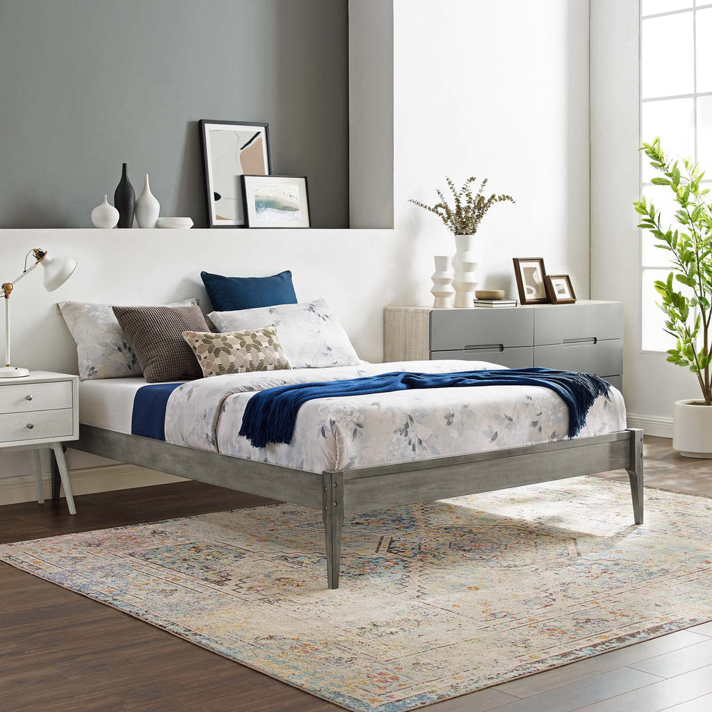Twin Size Wood Platform Bed Frame I53884