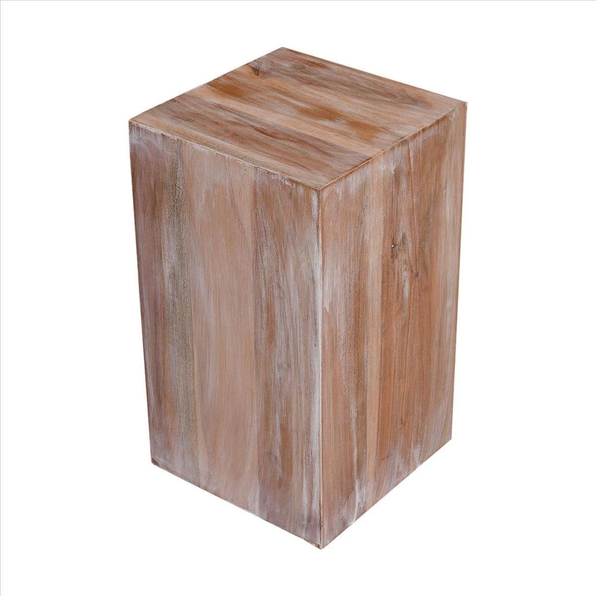White Square Wooden End Table P4361