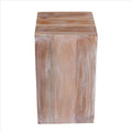 White Square Wooden End Table P4361